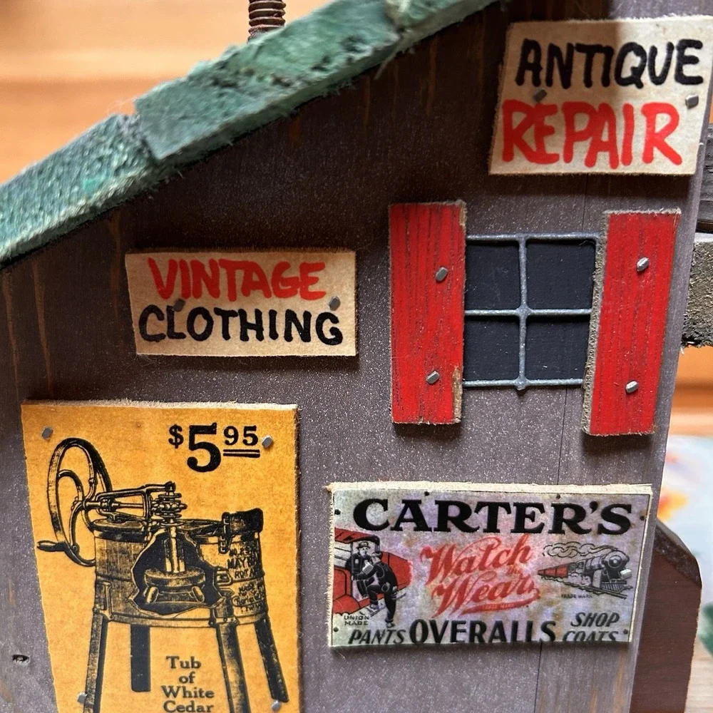 ML Studtman Handmade Birdhouse General Store John Deere Pepsi Rustic Folk Art